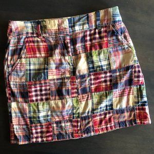 J. Crew Madras Mini Skirt with POCKETS
